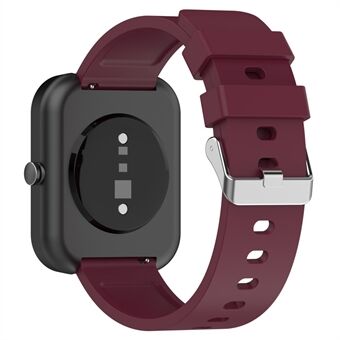 Voor OnePlus Nord horloge siliconen horlogebandje verstelbare horlogeband met zilveren Steel gesp
