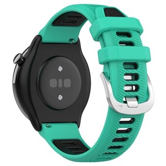 Siliconen horlogebanden voor Garmin Forerunner 265S / 255S / Venu 2S, 18 mm gekruiste tweekleurige waterdichte band
