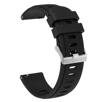 Siliconen horlogeband voor Garmin Forerunner 645 / Samsung Galaxy Watch3 41 mm, 20 mm gestructureerde band met zilveren gesp