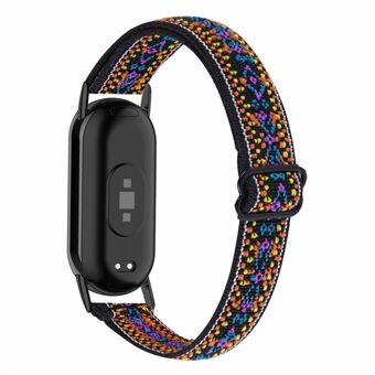 Voor Xiaomi Smart Band 8 nylon gevlochten horlogeband Quick Release elastische horlogeband