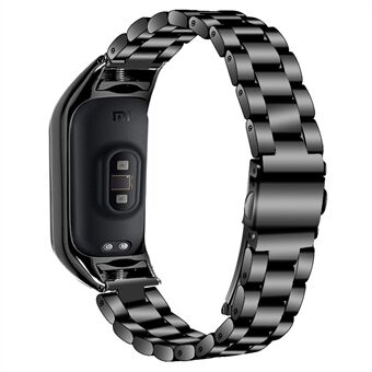 Voor Xiaomi Smart Band 8 Steel polsband 3 kralen vervangende horlogeband
