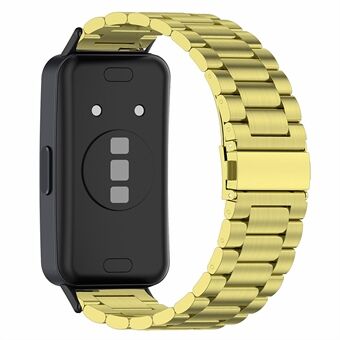 Voor Huawei Band 8 Smartwatch Band Reparatie Deel Horlogeband 3-Bead Steel Band Vervanging