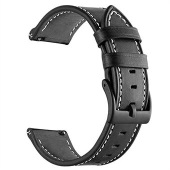 Voor Garmin Forerunner 265 / 255 22 mm stiksel horlogeband Echt rundleer horlogeband