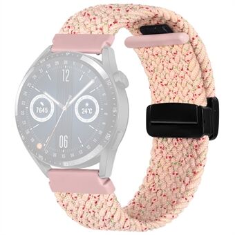 Nylon horlogebanden voor Garmin vivomove Trend / Style / Luxe, 20 mm verstelbare gevlochten band met vouwgesp