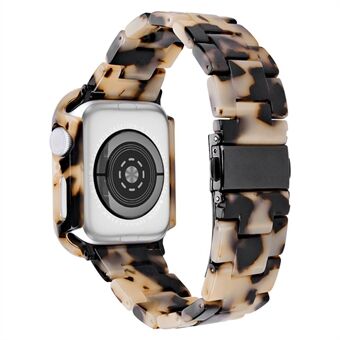 Voor Apple Watch Series 7 / 8 41 mm vervangende horlogeband Hars horlogebandset met horlogekastdeksel