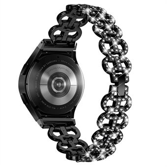 Voor Samsung Galaxy Watch6 40/44 mm strass metalen horlogebandje holle ademende horlogeband
