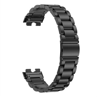 Voor Huawei Band 8 Steel horlogeband vervangende metalen band - zwart