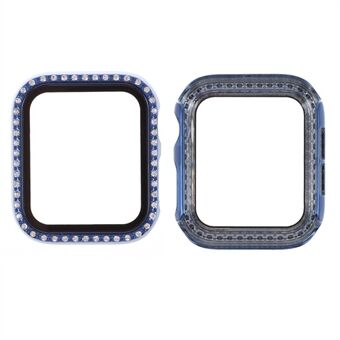 Steentjes Decor Galvaniseren PC Frame Gehard Glas Beschermhoes voor Apple Watch Series 1/2/3 38mm