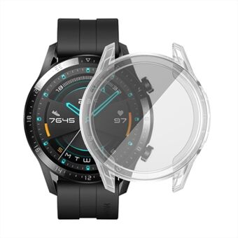 Full Cover TPU Galvaniseren Smart Watch Beschermende Frame Case voor Huawei Watch GT 2 46mm - Transparant