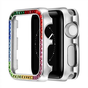 Kleurrijke strass aluminium beschermhoes voor Apple Watch Series 1/2/3 38 mm