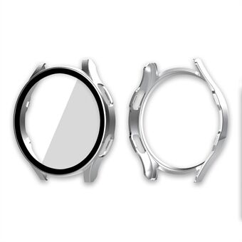 ENKAY 2-in-1 ontwerp rubberen harde pc-cover met 9H gehard glazen schermbeschermer voor Samsung Galaxy Watch4 44 mm