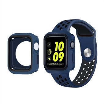 Dual-color Anti-drop Soft TPU Smart Watch Case Beschermhoes voor Apple Watch Series 7 41mm
