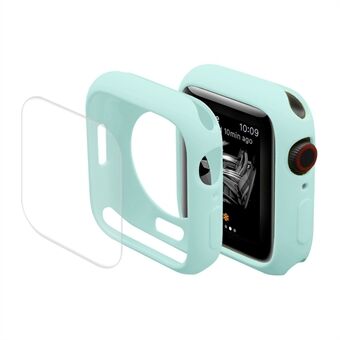 ENKAY Krasbestendige TPU-hoes met gebogen, volledig PET-scherm voor Apple Watch Series 7 41 mm
