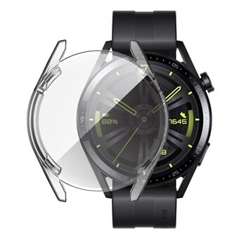 Clear Full Cover Soft TPU Beschermhoes Cover voor Huawei Watch GT 3 46 mm - Transparant Wit