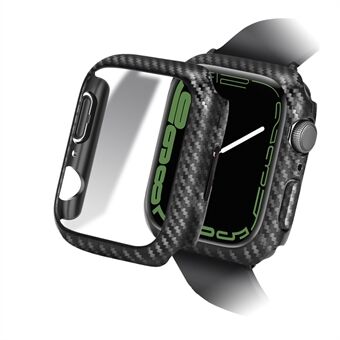 Carbon Fiber Anti-fall Hard PC Watch Beschermhoes Cover voor Apple Watch Series 7 45mm