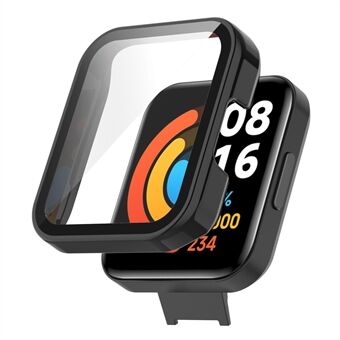 Voor Xiaomi Watch 2 Lite Anti-drop harde pc-beschermhoes met ingebouwde schermbeschermer van gehard glas