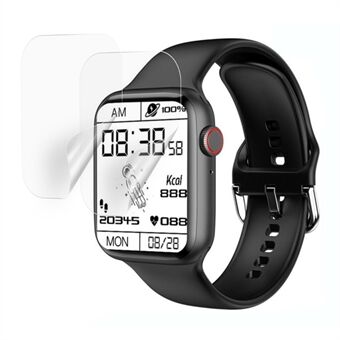 2 stks / set Volledige dekking Ultraheldere zachte TPU-schermbeschermer voor Apple Watch Series 7 41 mm