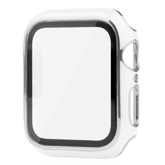 Hard PC Galvaniseren Anti-Drop Horloge Frame Frame met Gehard Glas Screen Protector voor Apple Watch Series 7 41mm