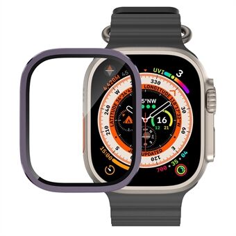 Voor Apple Watch Ultra 49 mm schermfolie van gehard glas + aluminium horlogeframe geïntegreerde beschermer