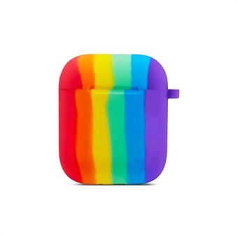 Rainbow Style siliconen beschermhoes voor Apple AirPods met draadloze oplaadcase (2019) / AirPods met oplaadcase (2019) / (2016)