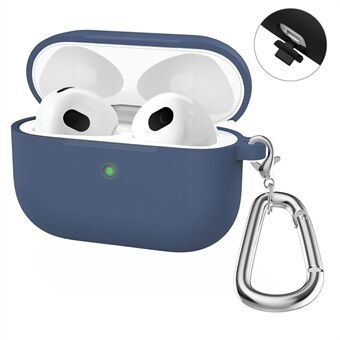 HOED- Prince dikke siliconen schokbestendige hoes Draadloze Bluetooth-hoofdtelefoonbeschermer met karabijnhaak voor Apple AirPods Pro 3 (2021)
