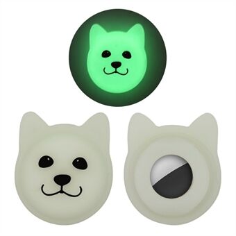 Cut Dog Design Soft TPU Pet Locator-beschermhoes voor Apple AirTag