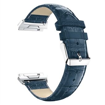 22 mm krokodiltextuur lederen horlogeband voor Fitbit Ionic