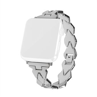 XINCUCO Rhombus Steel horlogepolsband voor Apple Watch-serie 5 4 44 mm / serie 3 2 1 42 mm