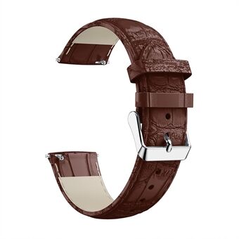 22 mm echt lederen horlogeband met krokodillenstructuur voor Fitbit Versa