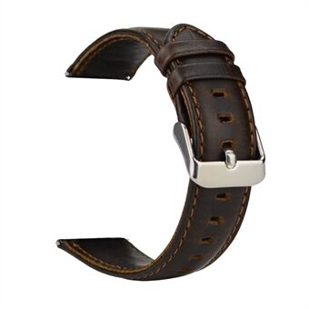 20 mm Crazy Horse-textuur lederen horlogeband voor Samsung Gear Sport SM-600