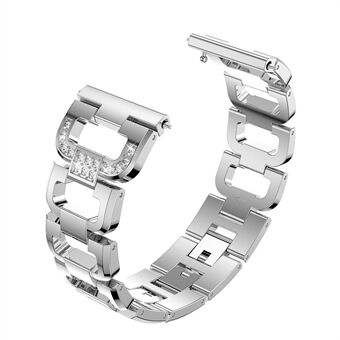 D-vorm strass decor legering horlogeband voor Fitbit Versa