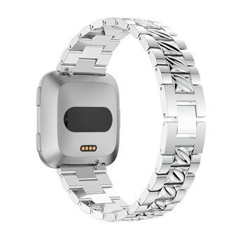 Stijlvolle strass decor legering horlogeband voor Fitbit Versa