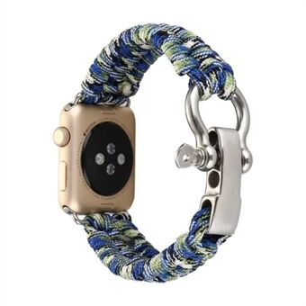 Paracord Rope Watch Polsband Survival Armband voor Apple Watch Series 5 4 40mm, Series 3/2/1 38mm