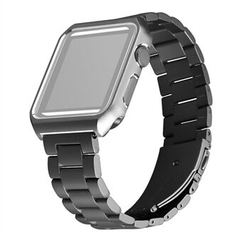 Drie kralen Steel horlogeband met beschermend frame voor Apple Watch Series 5 4 40mm / Series 3 2 1 38mm