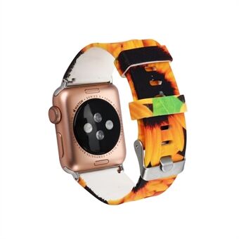 Bloempatroon Zachte siliconen polsband voor Apple Watch Series 6 SE 5 4 40mm / Series 3 2 1 38mm