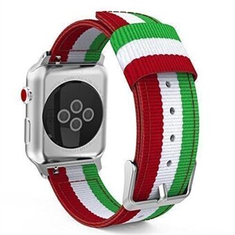 Horlogeband van geweven nylon met metalen gesp voor Apple Watch Series 4 40 mm / 3/2/1 38 mm