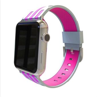 Contrastkleurige streep Zachte siliconen band voor Apple Watch Series 4 40 mm, Series 3/2/1 38 mm