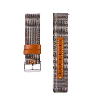20 mm Universal horlogepolsband [stof en rundleer] horlogebandje