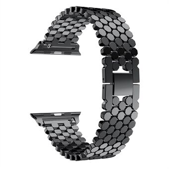 Steel D-Knop Gesp Rvs Vis Schaal Vorm Horlogeband voor Apple Horloge Serie 5 4 40mm/Serie 3 2 1 38mm