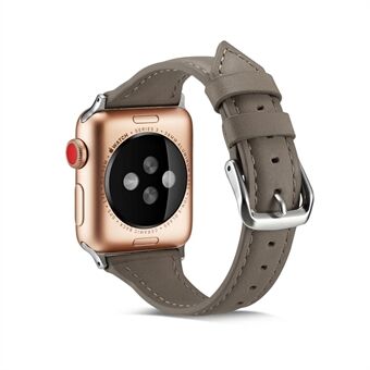 Dunne lederen horlogeband voor Apple Watch Series 5 4 44 mm / Series 3/2/1 42 mm
