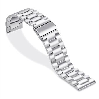 22 mm horlogeband met drie kralen in roestvrij Steel met vlindergesp voor Huawei Watch GT