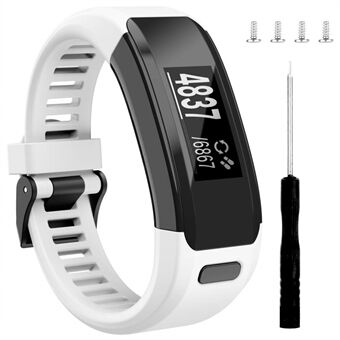 Zachte, Flexibele Siliconen Horlogeband voor Garmin Vivosmart HR - Wit