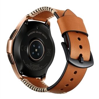 20 mm lederen horlogeband polsband met handgenaaide randen voor Samsung Galaxy Watch Active