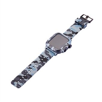 Armour Style Waterproof Camo Leopard Print beschermhoes en riem voor Apple Watch Series 3/2/1 42 mm