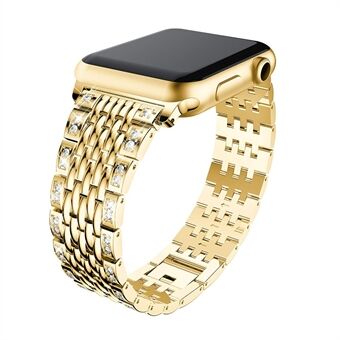Diamond Decor Metal Smart Watch-bandje voor Apple Watch Series 1 2 3 38mm / Apple Watch Series 4 5 40mm