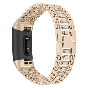 Snoepvorm met Strass Decor Steel Smart armbandband voor Fitbit Charge 4/3 "