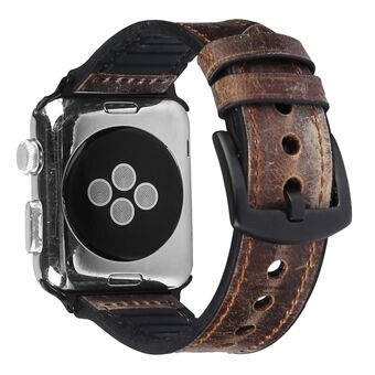 PU-leer + siliconen Smart armband vervangende band voor Apple Watch-serie 4/5 40 mm / serie 3/2/1 38 mm