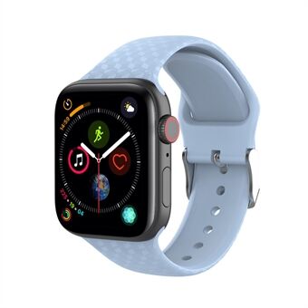 Diamantpatroon siliconen horlogeband voor Apple Watch Series 6 / SE / 5/4 44 mm en 3/2/1 42 mm - Turquoise