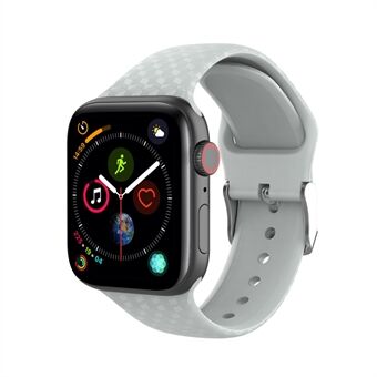 Diamantpatroon siliconen horlogeband voor Apple Watch Series 6 / SE / 5/4 44 mm en 3/2/1 42 mm - grijs
