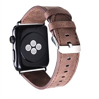 Grazy Texture echt lederen Smart horlogeband voor Apple Watch SE / Series 6/5/4 44mm / Series 3/2/1 42mm